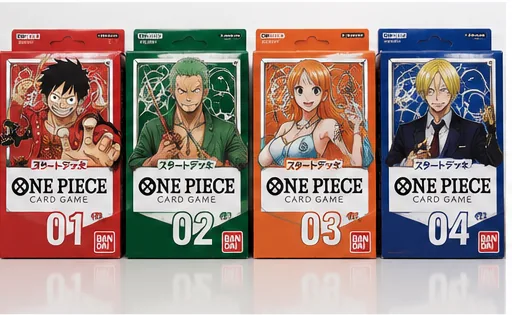 One Piece TCG cards and sealed products presentation
